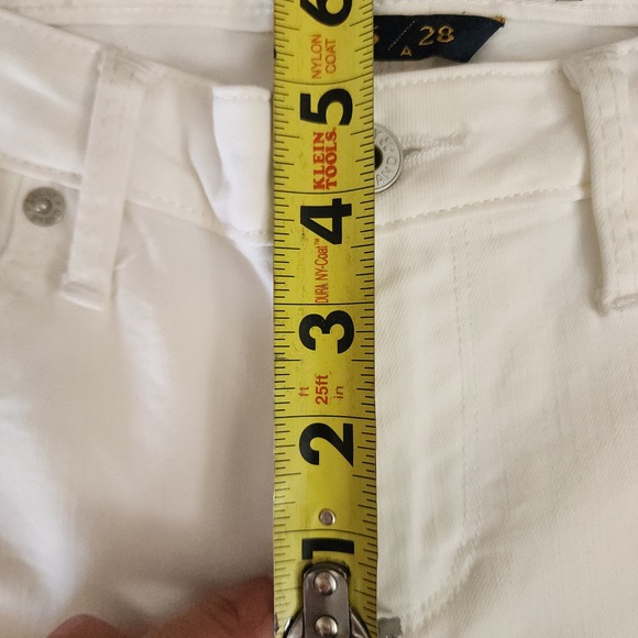 D93 Lucky Brand Lolita Skinny Jeans White Denim Size 6/28 Mid Rise Stretch Slim - Picture 5 of 10